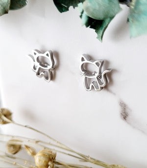 KITTEN STUD EARRINGS