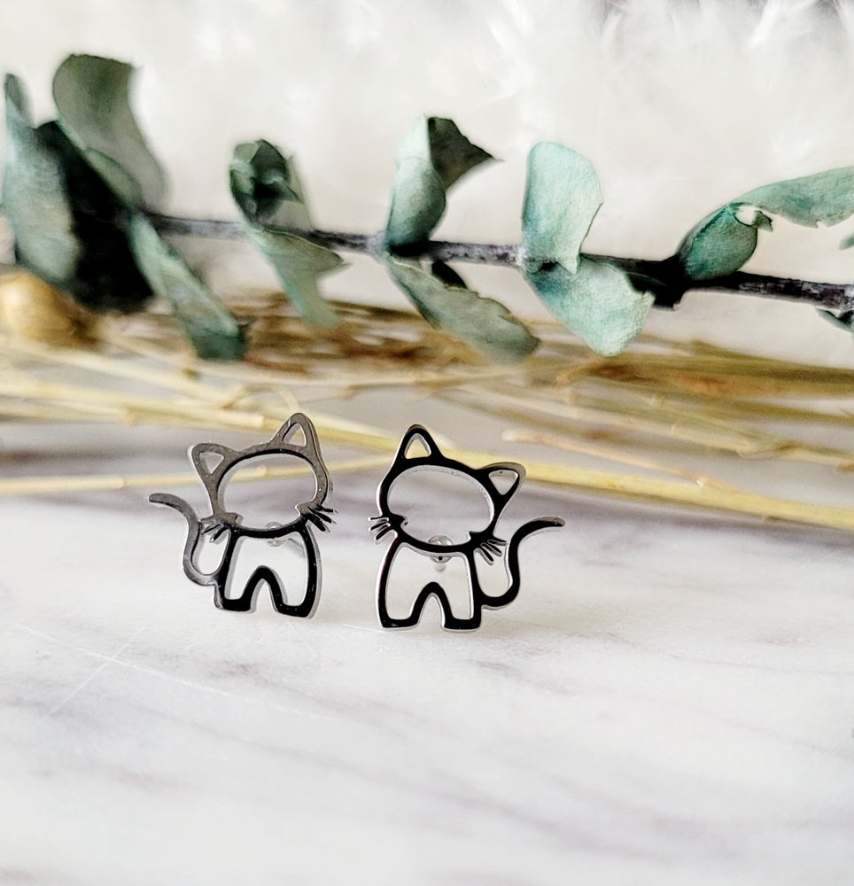 KITTEN STUD EARRINGS