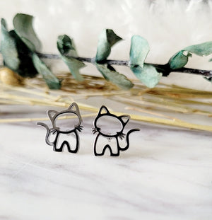 KITTEN STUD EARRINGS